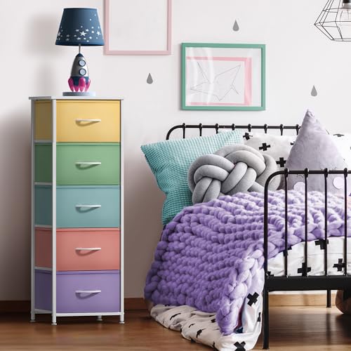 Sorbus Dresser for Kids Bedroom, Fabric Drawers (5 Drawer - Image 3