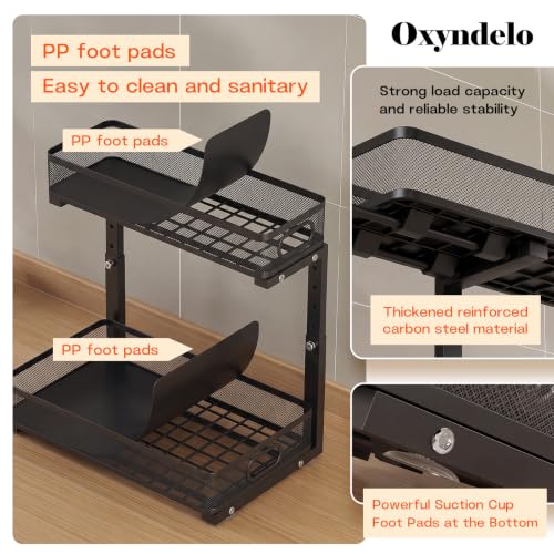 2-Tier Under Sink Organizer, Metal Pull-Out, Black, 2 Pack - Image 6