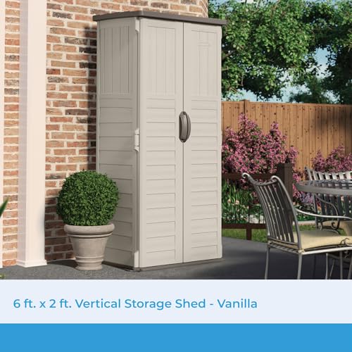 Suncast Vertical Outdoor Storage Shed with All-Weather - Image 3