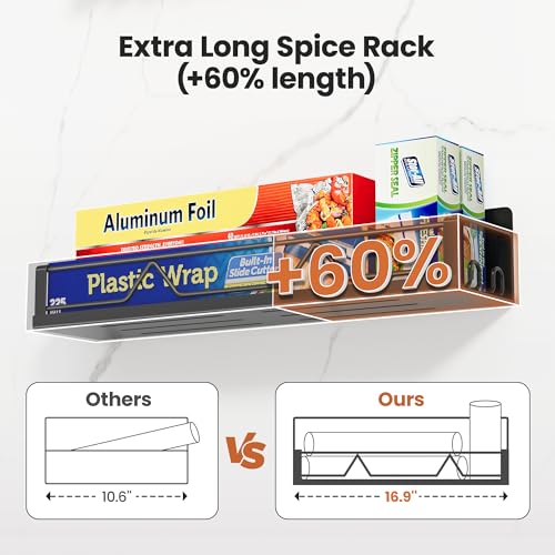 16.9 Inch Large Capacity Magnetic Spice Rack for Ref - Image 3