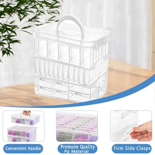 91pcs Bead storage container, 3-Tier bead organizer boxes - Image 4