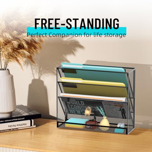 SUPEASY Wall File Organizer Mesh Office Mail Holder, Hanging Wall - Image 3