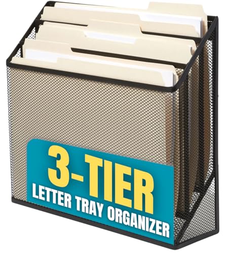 1InTheOffice 3 Tiers File Folder Organizer, Desk Sorter - Image 2