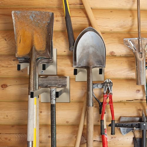 Zonon 2 Pcs Shovel Holder Wall Mount Tool Rack Heavy Duty - Image 7
