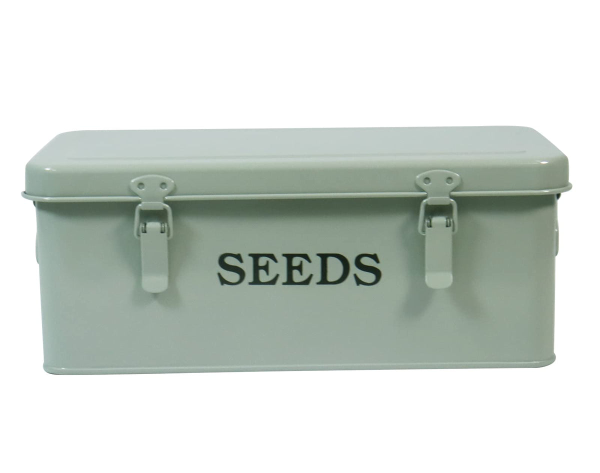 Seed Storage Box Metal Container Organizer, 4-Compartment - Image 1