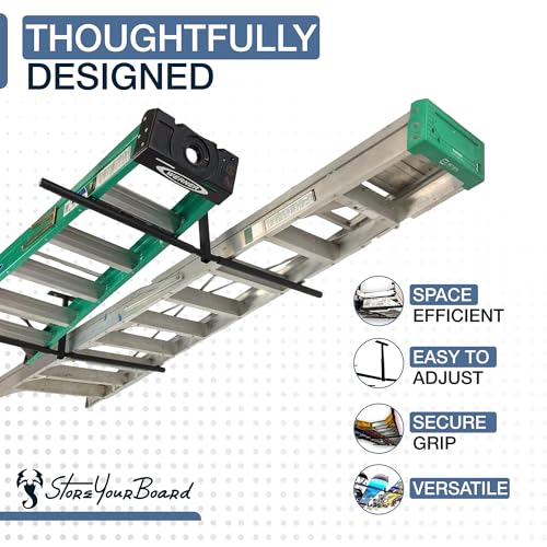StoreYourBoard Adjustable Overhead Ladder Rack – Garage - Image 6