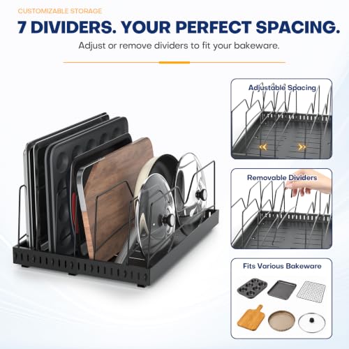 Pull Out Cabinet Organizer for Cookie Sheet, Cutting Board - Image 5