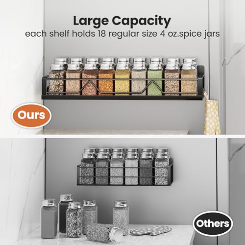 16.9 Inch Large Capacity Magnetic Spice Rack for Ref - Image 4