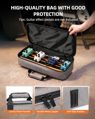 LEKATO Guitar Pedal Board, Pedal Board with Built-in Power Supply - Image 5