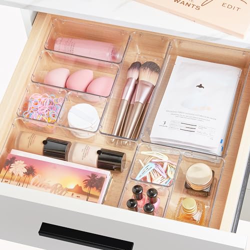 Vtopmart 72 PCS Clear Plastic Drawer Organizers Set, 4-Size - Image 4