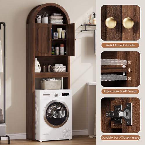 Arched Over the Toilet Storage Cabinet, Freestanding - Image 5
