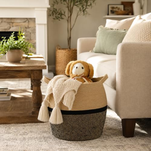 KAKAMAY Woven Baskets for Storage(17"x17"),Large Cot | All Products - Image 3