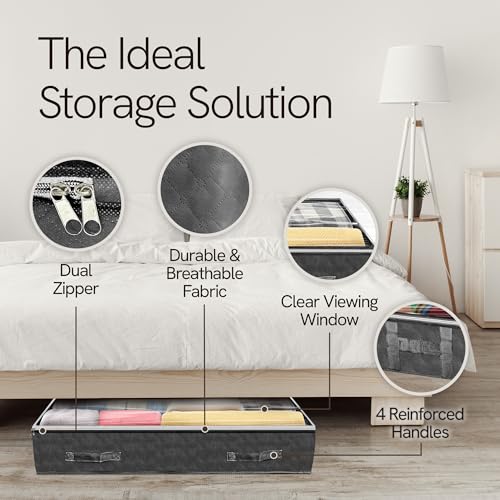 Reli. 90L Under Bed Storage Containers 4 Pack | Closet - Image 5