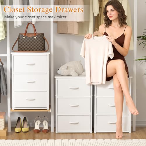 DAOUTIME Stackable Storage Drawers, 3 Drawers for Closet Clothes - Image 4