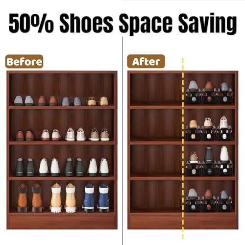 Noamus 24 Pack Shoe Slots Organizer, Adjustable 4 Levels Shoe - Image 7