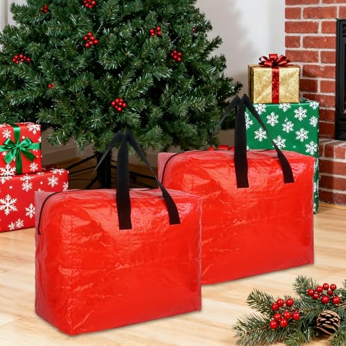 Klmnop 4 Pcs Christmas Ornament Storage Bags, Waterproof - Image 3