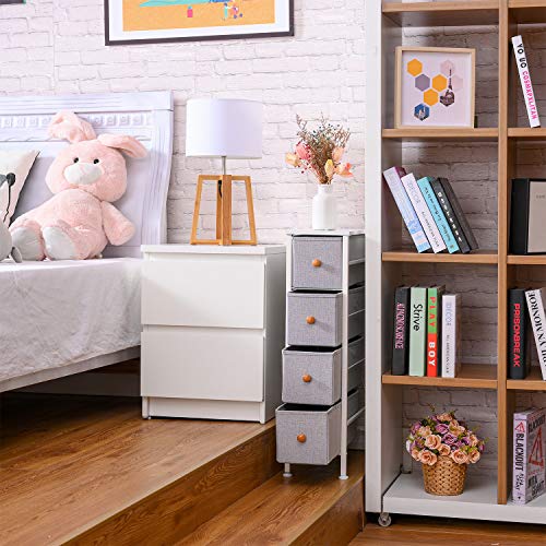 ROMOON Narrow Closet Organizer, 4 Drawer Fabric Storage Bins - Image 5