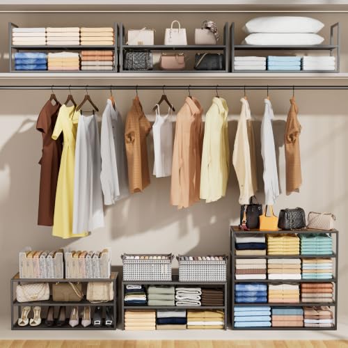 Closet Organizers and Storage, 2 Pack Stackable Closet Storage - Image 3