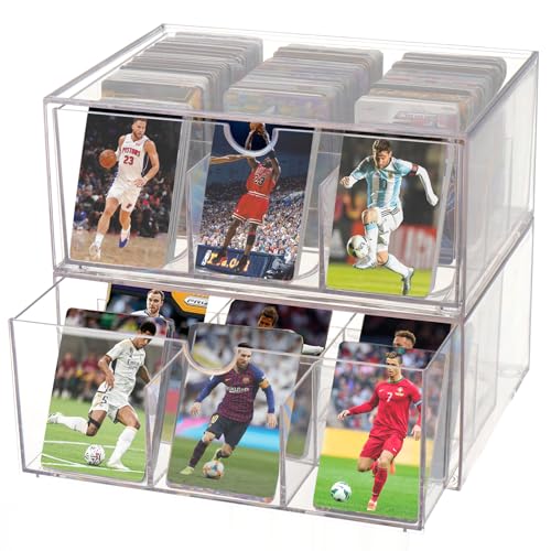 2 Pack Trading Card Storage Box - 3200+ Clear Plastic - Image 2