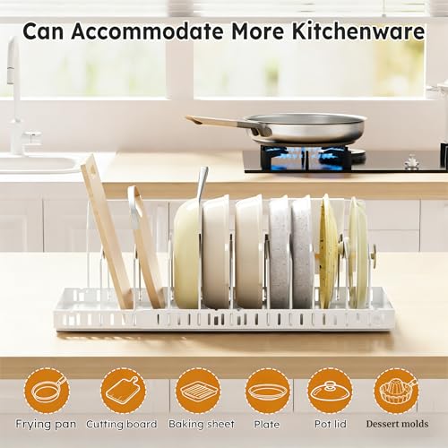 DTUQYX Pots and Pans Organizer Under Cabinet - 2 Pack Pull Out - Image 6