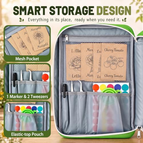 2 Layer Seed Storage Organizer Kit Large Capacity Seed Binder Bag - Image 6