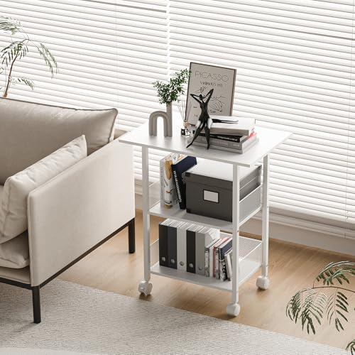 Printer Stand, 3-Tier Industrial Large Printer Table with Shelf - Image 5