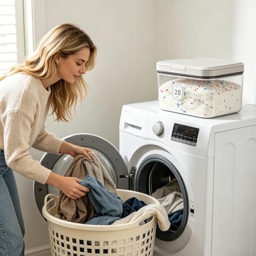 2.8L Laundry Detergent Dispenser with One-Press Lid - Image 8