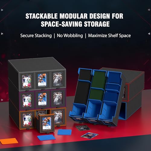 3-Drawer Trading Card Storage Box Holds 2500+ Cards (Purple) - Image 5