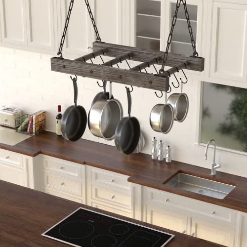 J JACKCUBE DESIGN Hanging Pot Rack Pan Ceiling Wall Mounted - Image 3