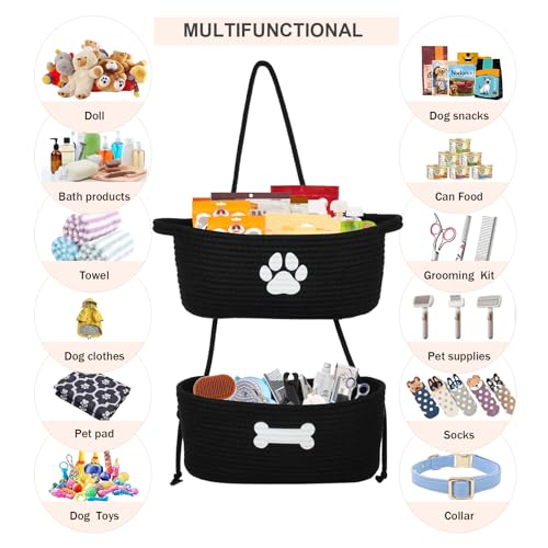 2-Tier Dog Baskets,Over Door Hanging Oganizer for Pet - Image 5