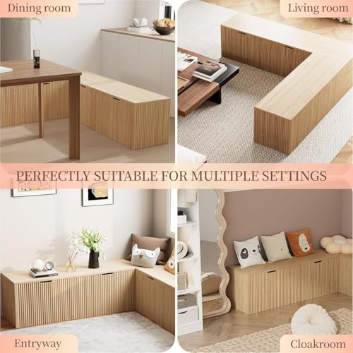 L-Shaped Corner Bench with Hidden Storage – Backless Breakfast - Image 5