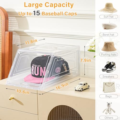 2 Pack Stackable Hat Organizer for Baseball Caps | Home Organization - Image 2
