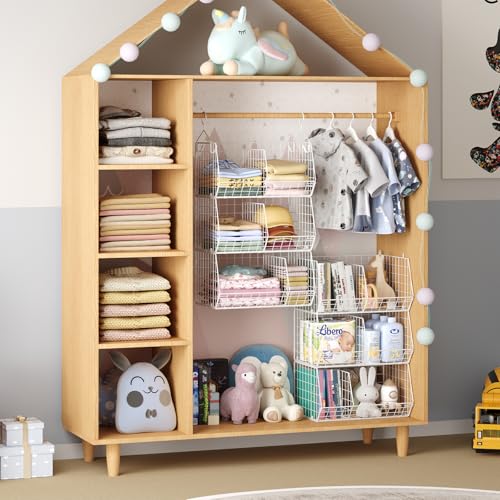 5 Tier Extra Large Closet Hanging Shelves with Divider,2 - Image 3