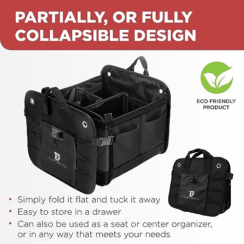 Car Trunk Organizer for SUV & Truck Cargo Storage, Large, Black - Image 6