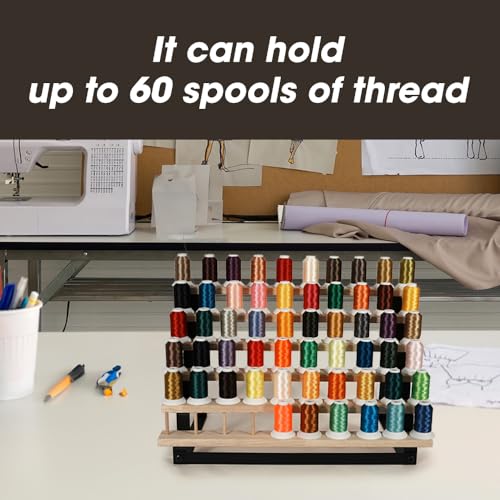J JACKCUBE DESIGN 60 Spools Thread Rack Holder Organizer - Image 5
