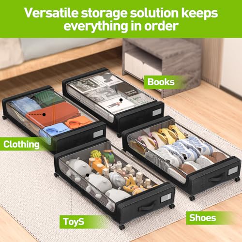 APSARAS USA Under Bed Storage with Wheels, Underbed - Image 5