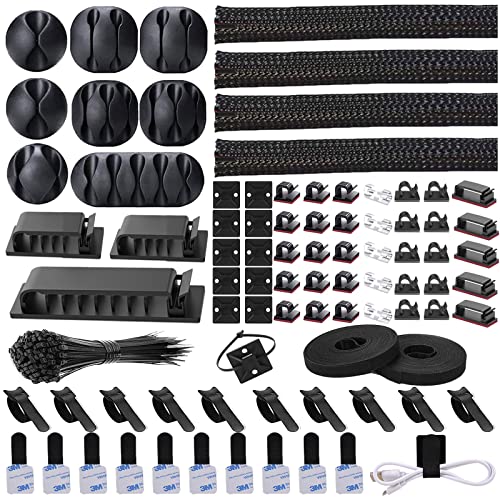 N NOROCME 192 PCS Cable Management Kit 4 Wire Organizer Sleeve - Image 2