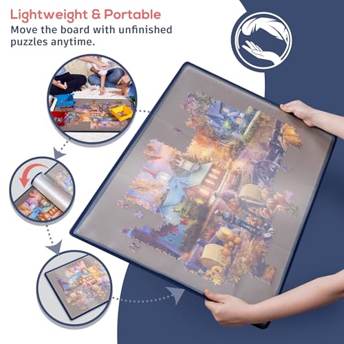 Tektalk Jigsaw Puzzle Board with 6 Color Sorting Trays - Image 6