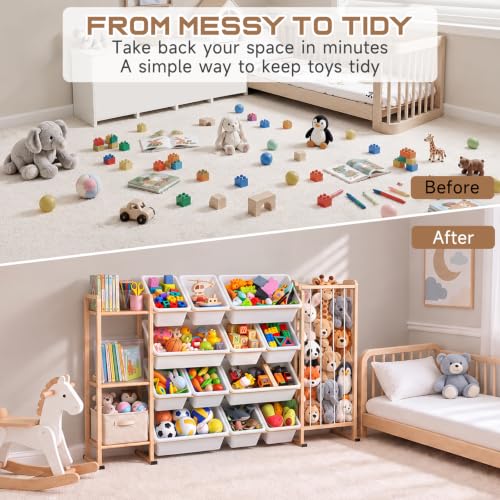 Toy Storage Organizer w Shelves, Bins - Image 4