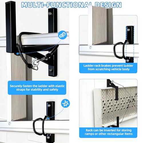 Cargo Trailer Ladder Rack-400lb Load-Carry 2-4 | Garage Storage - Image 5