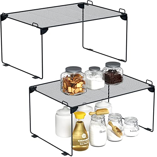 Neudeco Shelf Organizer, Gray, 2 Pack - Image 2