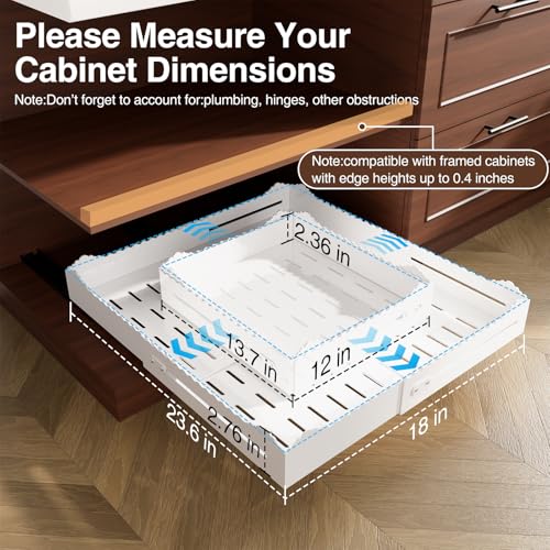 2 Pack Pull Out Cabinet Organizer, Expandable Width | Pull Out Organiz - Image 3