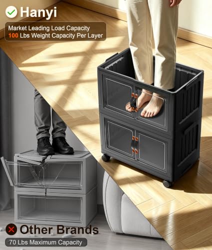 Hanyi 175QT 5-Tier Stackable Storage Bins | Home Organization - Image 6