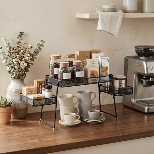 MyGift Over the Sink Shelf, 3-Tier Black Metal Kitchen - Image 6