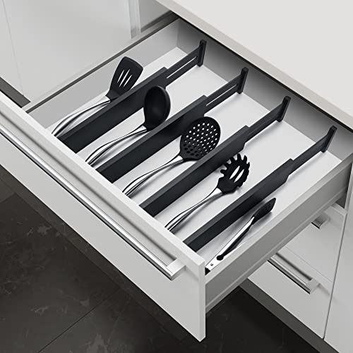 4 Pack Bamboo Drawer Dividers 2.6" High, Adjustable from 12 Inch - Image 4