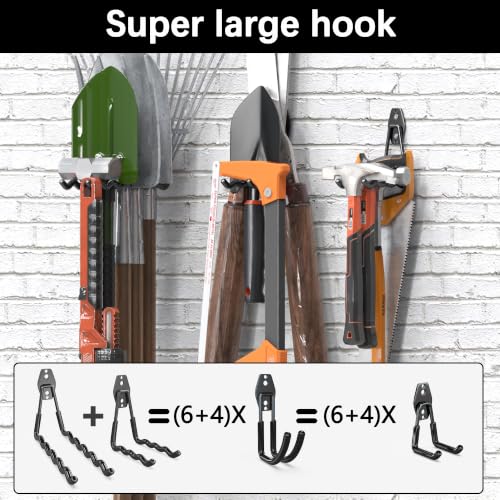 3-H Heavy Duty Garage Hooks, 46 Pack Wall Storage Organizer,Black - Image 6