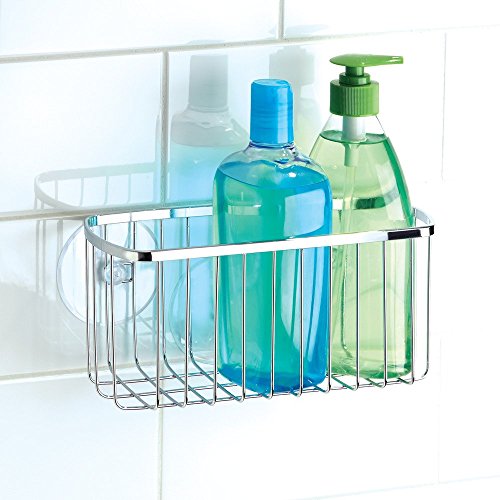 InterDesign Suction, Rectangle Basket, Polished Stainless Steel - Image 3