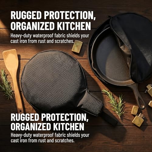 Hiceeden 2 Pack Cast Iron Skillet Storage Bag, Waterproof - Image 4