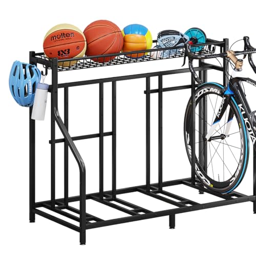 Garage Bike Rack Storage 4 bikes Stand Organizer Adjustable Holds - Image 2