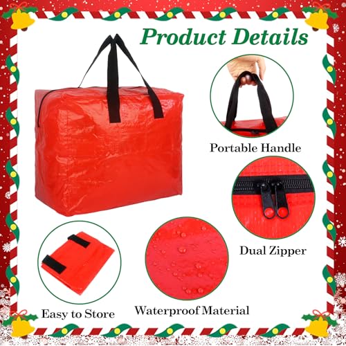 Klmnop 4 Pcs Christmas Ornament Storage Bags, Waterproof - Image 5